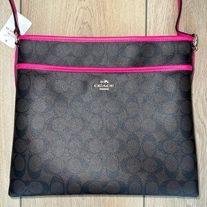 NWT - Authentic Coach Signature File Crossbody Bag